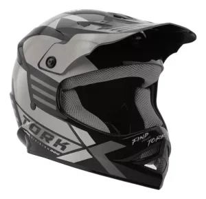 Capacete Pro Tork Cross Infantil Next Grafite Brilho - Spinelli